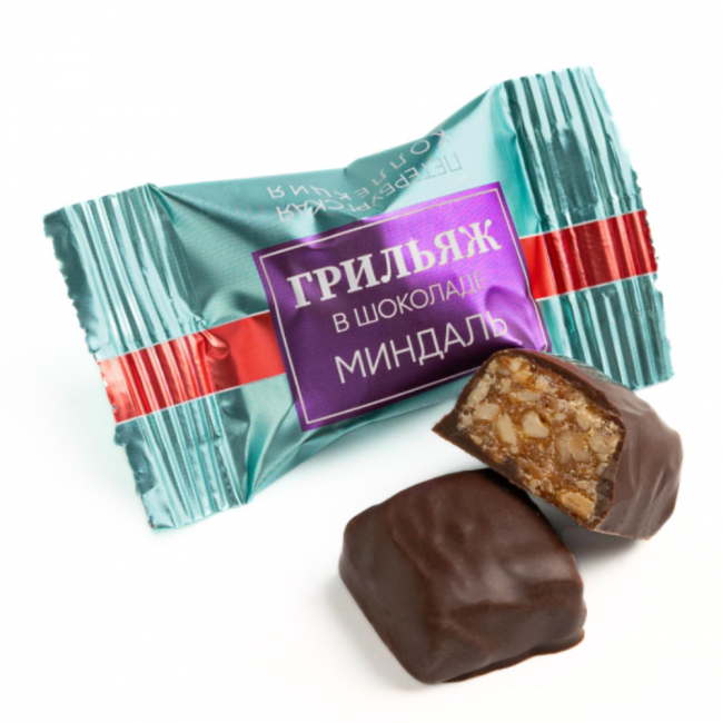 Конфеты Грильяж в шоколаде (миндаль) 1кг - Невские&nbsp;Звезды