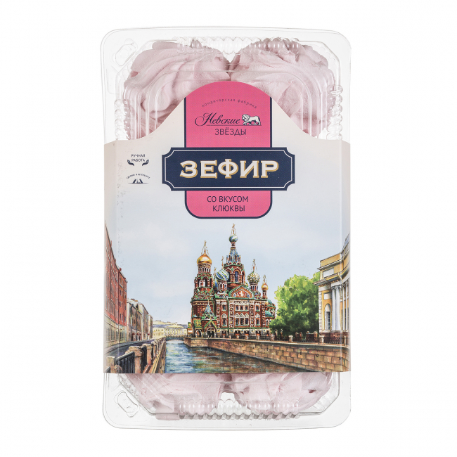 Зефир Невские&nbsp;Звёзды со вкусом клюквы 300гр - Невские&nbsp;Звезды
